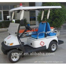 Type de carburant électrique et chariot d&#39;ambulance de 2 sièges avec le chariot de golf de lit fonctionnel à vendre